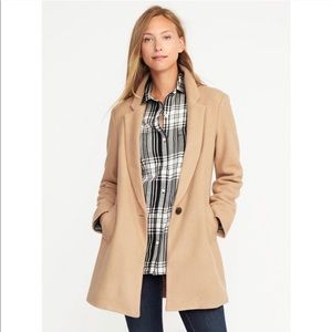 Old Navy Wool-Blend Everyday Camel Coat